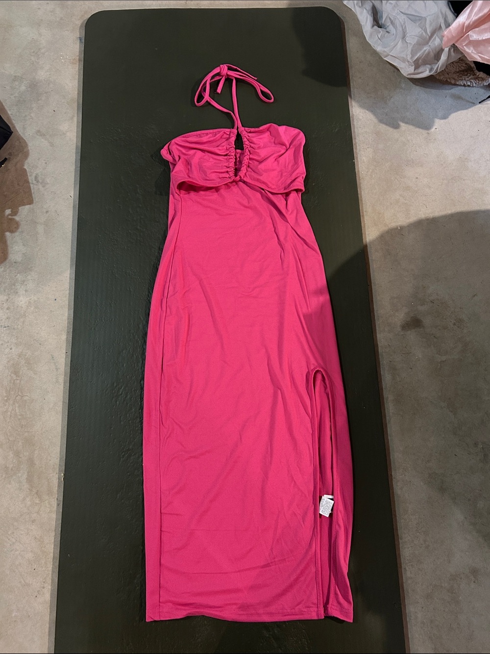 SHEIN Bright Pink Halter Dress